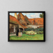Eine Innenhof im Sommer - Carl O'Lynch de Town — gerahmtes Bild an der Wand