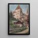 Old castle in Kitzbühel - Carl Pippich — framed artwork on a wall