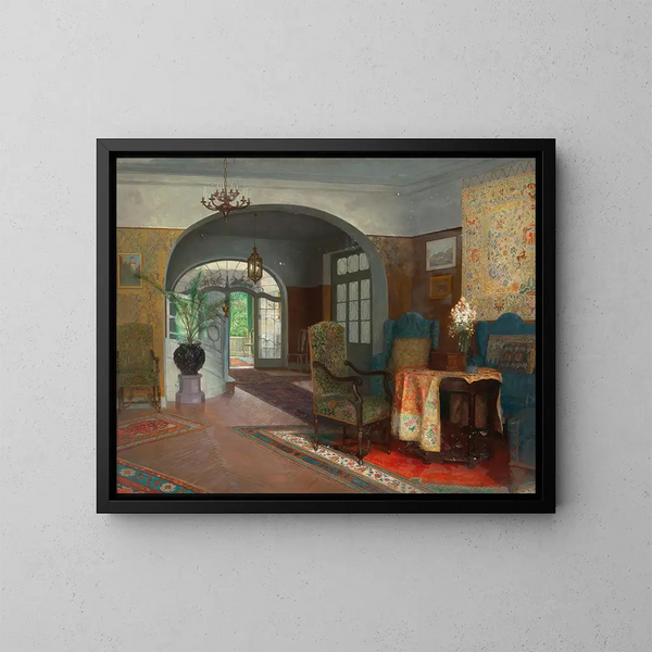 Un intérieur - Carl Probst — quadro incorniciato alla parete