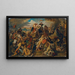 The Battle of the Cimbri - Carl Rahl — framed artwork on a wall