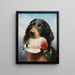 Setter Gordon con anatra colvert - Carl Reichert — quadro incorniciato alla parete