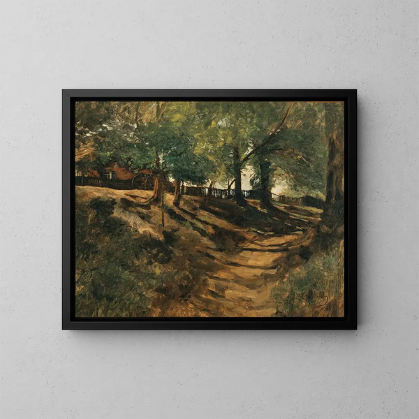 Eine Farm an einer Landstraße - Carl Schuch — gerahmtes Bild an der Wand