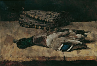 Carl Schuch - Stillleben mit Wildente und Jagdtasche I.webp