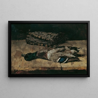 Carl Schuch - Stillleben mit Wildente und Jagdtasche I.webp