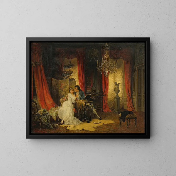Die Verliebten - Carl Schweninger Jr — gerahmtes Bild an der Wand