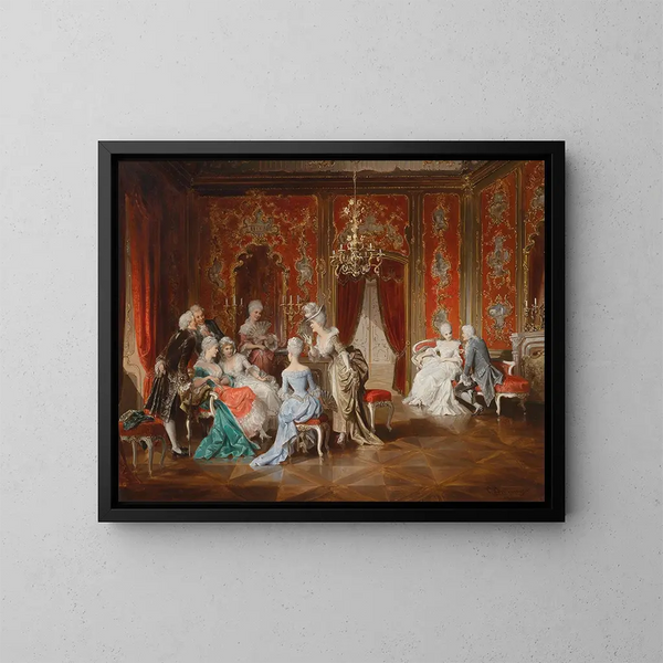 Salon - Carl Schweninger Jr — gerahmtes Bild an der Wand