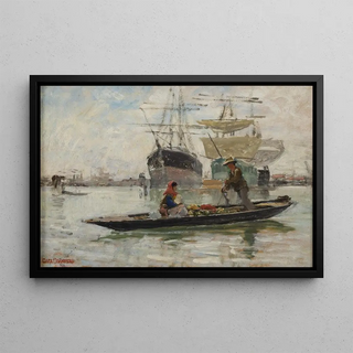 Carl Sknberg - Fruit Barge in Venice Sketch.webp