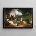 Kindheitsfreunde - Carl Spitzweg — gerahmtes Bild an der Wand