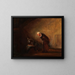 L'alchimiste chimiste - Carl Spitzweg — gerahmtes Bild an der Wand