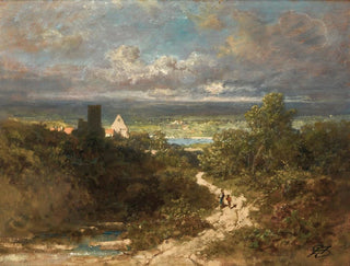 Carl Spitzweg - Landscape with river.webp
