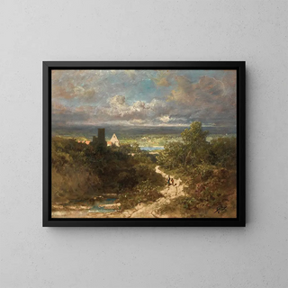 Carl Spitzweg - Landscape with river.webp