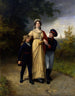 La reine Louise avec ses fils dans le parc Luisenwahl - Carl Steffeck — Ansicht des Kunstwerks