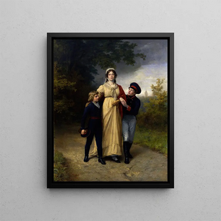 Carl Steffeck - Queen Louise with her sons in Luisenwahl Park.webp