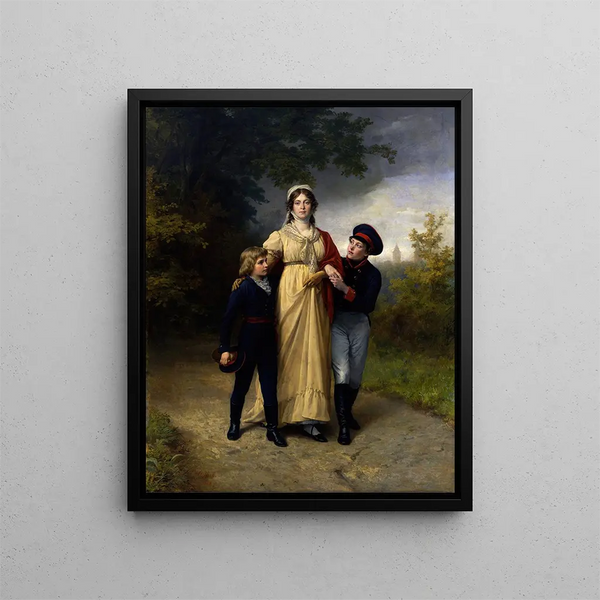 Carl Steffeck - Queen Louise with her sons in Luisenwahl Park.webp