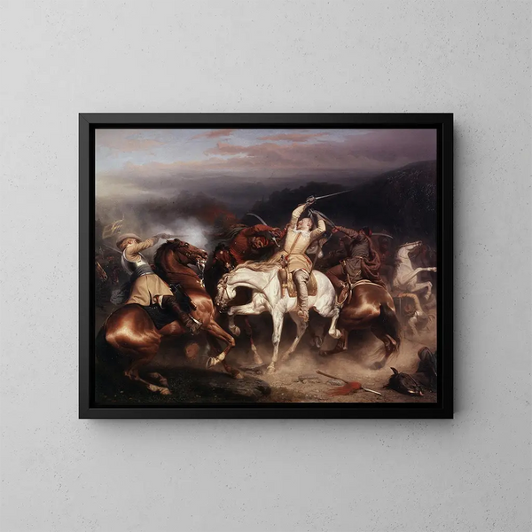 Das König Gustave II Adolf von Schweden in Stuhm - Carl Wahlbom — gerahmtes Bild an der Wand