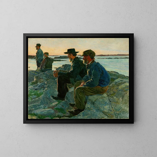 Sur les rochers Fiskebäckskil - Carl Wilhelmson — gerahmtes Bild an der Wand