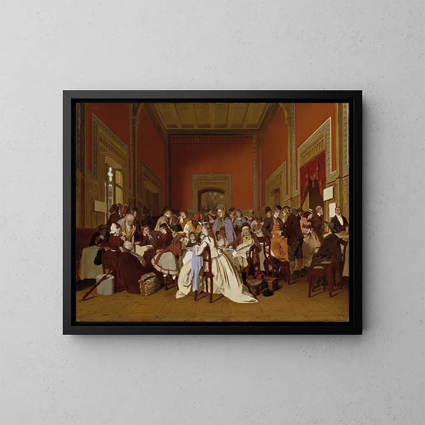 Sala d'attesa di seconda classe - Carl d'Unker — quadro incorniciato alla parete