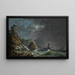 a storm off a rocky coast - Carlo Bonavia — framed artwork on a wall