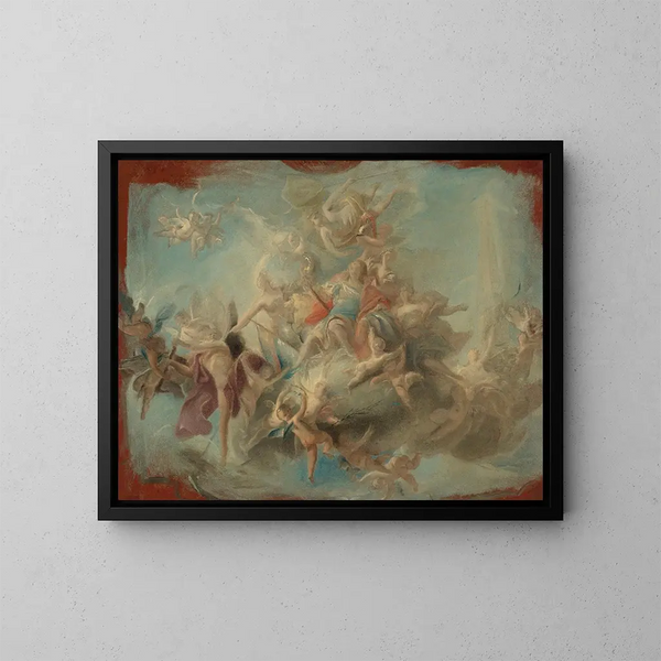 L'Apothéose eines Helden - Carlo Carlone — gerahmtes Bild an der Wand