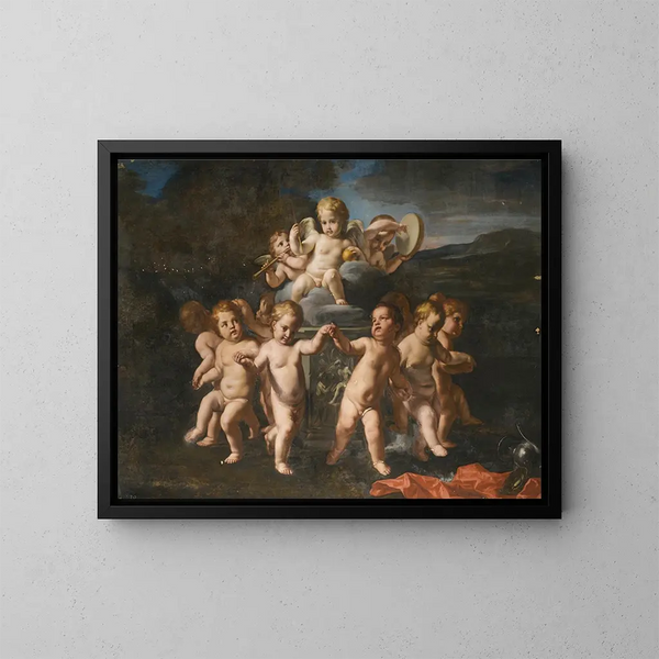 Der Triumph des Liebes - Carlo Cignani — gerahmtes Bild an der Wand