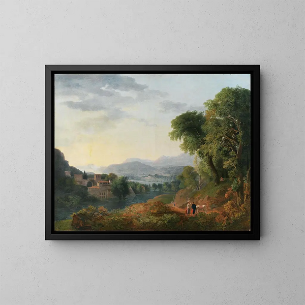 Un paesaggio all'italiana - Carlo Labruzzi — quadro incorniciato alla parete