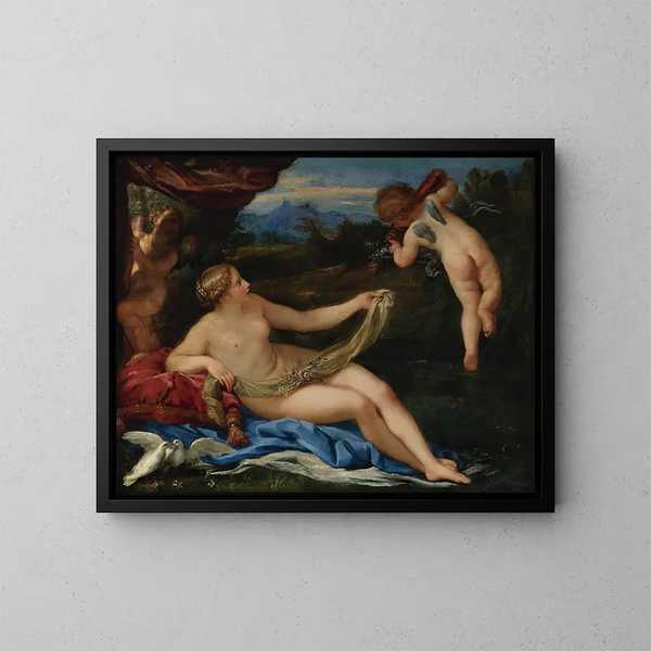 Venus und Cupido - Carlo Maratti — gerahmtes Bild an der Wand