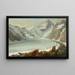 Glacier du Finsteraar with view of the Finsteraarhorn - Caspar Wolf — framed artwork on a wall