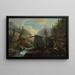 Holzbrücke auf der Lütschine bei Gsteig - Caspar Wolf — gerahmtes Bild an der Wand