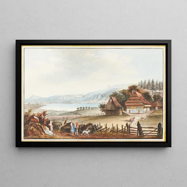 Caspar Wolf - Vue de Lac de Zug prs de Buonas dans le Canton de Zug.webp