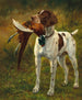 a hunting dog with a pheasant - Caspar von Reth — artwork view