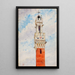 Clocher Italien - Cass Gilbert — gerahmtes Bild an der Wand