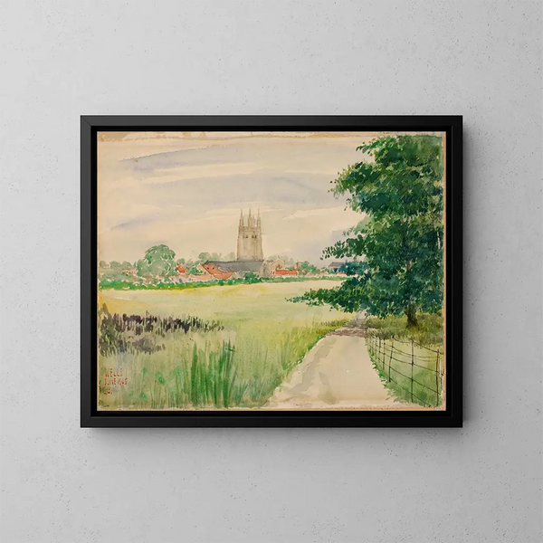 Kathedrale von Wells, England - Cass Gilbert — gerahmtes Bild an der Wand