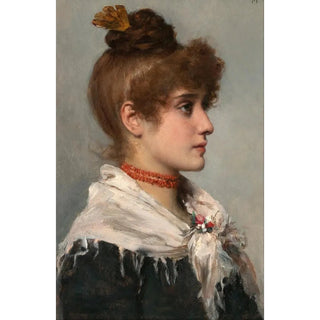 Cecil van Haanen - A Young Venetian Woman in Profile.webp