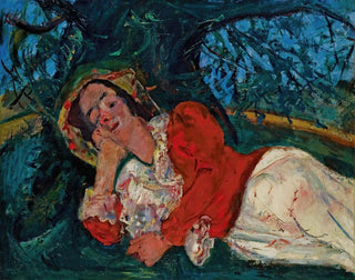 Cham Soutine - La sieste Femme tendue sous un arbre.webp