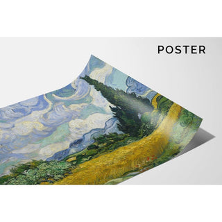 Champ de blé avec cyprès - Vincent van Gogh | Reproduction Tableau Décoration murale affiche copie