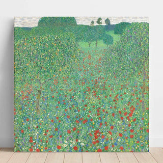 Champ de coquelicots - Gustav Klimt | Reproduction Tableau Décoration murale affiche copie