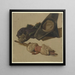 Hat, shoes and spindle - Jakob Becker — framed artwork on a wall