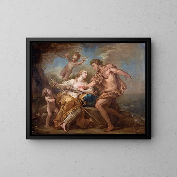 Bacchus e Arianna - Charles André van Loo — quadro incorniciato alla parete