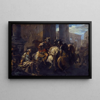 CharlesAndr van Loo - Belisarius Begging At The Gates Of Rome.webp