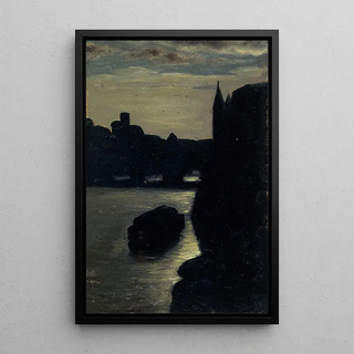 CharlesEmile Cuisin - Les bords de la Seine prs du palais de justice effet de nuit.webp