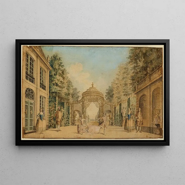 CharlesFranois Hutin - Stage Set with Actors and Dancers Performing.webp