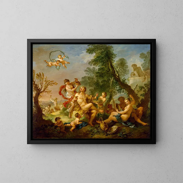 Bacchanale - Charles-Joseph Natoire — gerahmtes Bild an der Wand