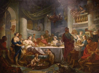 CharlesJoseph Natoire - Le repas de Cloptre et de MarcAntoine.webp