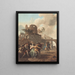 La Rixe La Bagarre - Charles-Melchior Descourtis — framed artwork on a wall