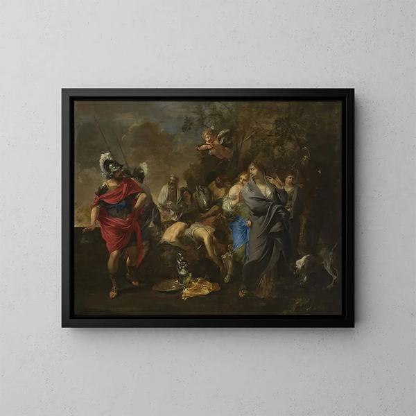 Énée et Didon - Charles Alphonse Du Fresnoy — gerahmtes Bild an der Wand