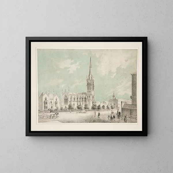 Kirche der Gnade - Charles Autenrieth — gerahmtes Bild an der Wand
