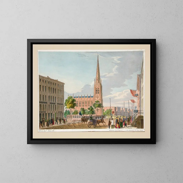 Kirche der Dreifaltigkeit - Charles Autenrieth — gerahmtes Bild an der Wand