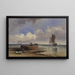 Fishing Boat on the Shore at Hastings - Charles Bentley — framed artwork on a wall