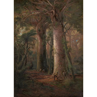 Charles Blomfield - Scene of Kauri Bush gumdiggers at work.webp