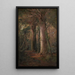 Scene of Kauri gum diggers at work - Charles Blomfield — framed artwork on a wall